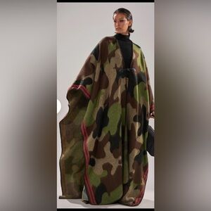 AKIRA Camouflage Cape with Red Stripes